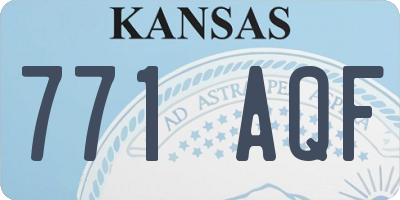 KS license plate 771AQF