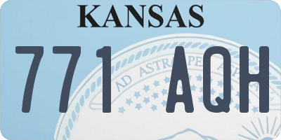 KS license plate 771AQH