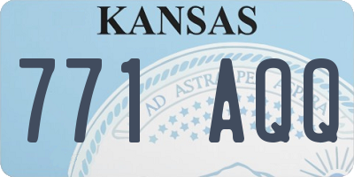 KS license plate 771AQQ