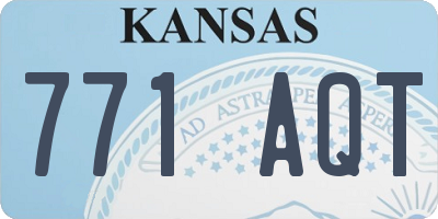 KS license plate 771AQT
