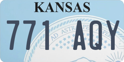 KS license plate 771AQY