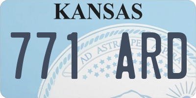 KS license plate 771ARD