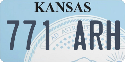 KS license plate 771ARH