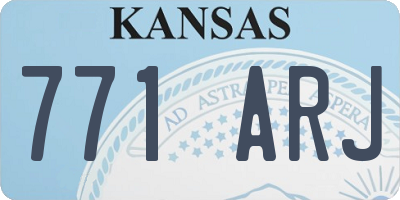 KS license plate 771ARJ