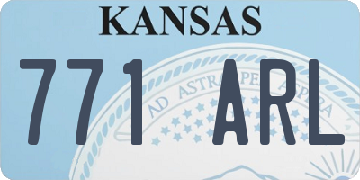 KS license plate 771ARL