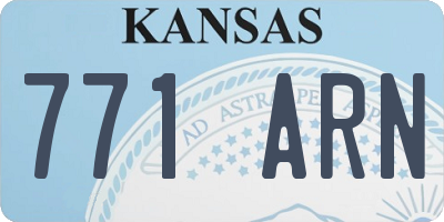KS license plate 771ARN