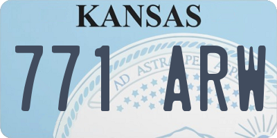 KS license plate 771ARW