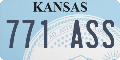 KS license plate 771ASS