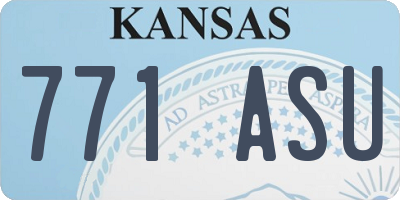 KS license plate 771ASU