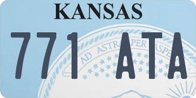 KS license plate 771ATA
