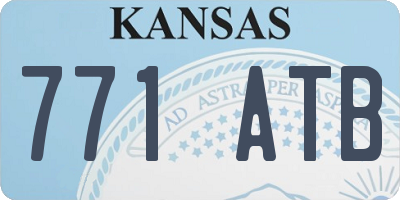 KS license plate 771ATB