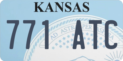 KS license plate 771ATC