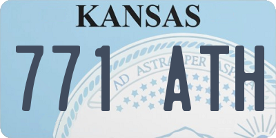 KS license plate 771ATH