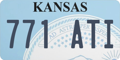 KS license plate 771ATI
