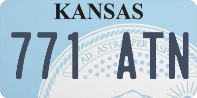 KS license plate 771ATN