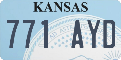 KS license plate 771AYD