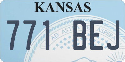 KS license plate 771BEJ