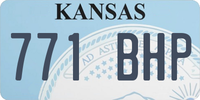 KS license plate 771BHP