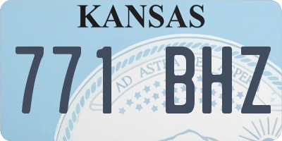 KS license plate 771BHZ