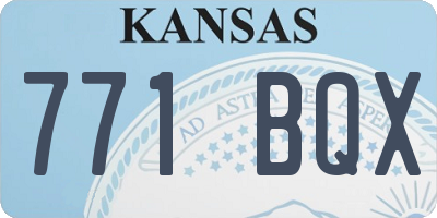 KS license plate 771BQX