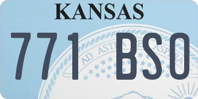 KS license plate 771BSO