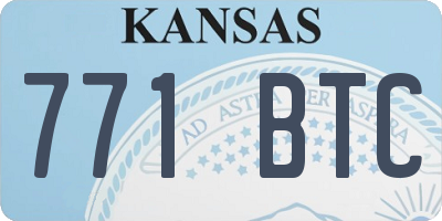 KS license plate 771BTC