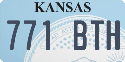 KS license plate 771BTH