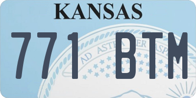 KS license plate 771BTM