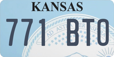 KS license plate 771BTO