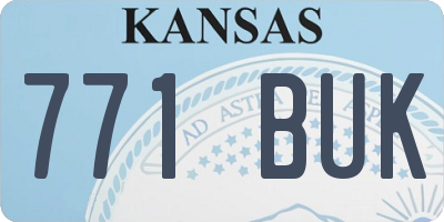 KS license plate 771BUK