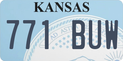 KS license plate 771BUW