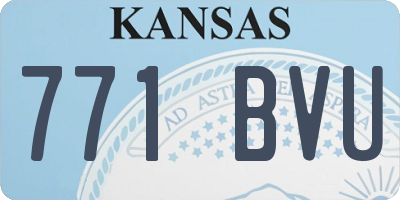 KS license plate 771BVU