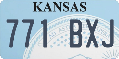 KS license plate 771BXJ