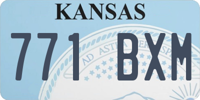 KS license plate 771BXM