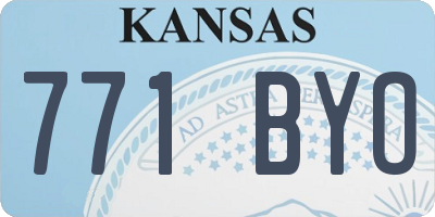 KS license plate 771BYO