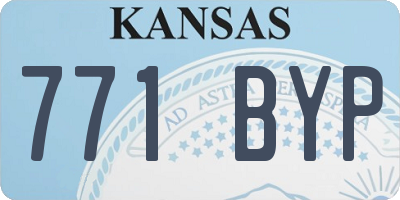 KS license plate 771BYP