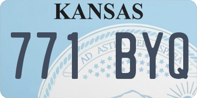 KS license plate 771BYQ