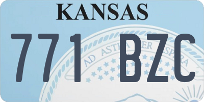 KS license plate 771BZC