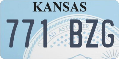 KS license plate 771BZG
