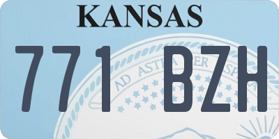 KS license plate 771BZH