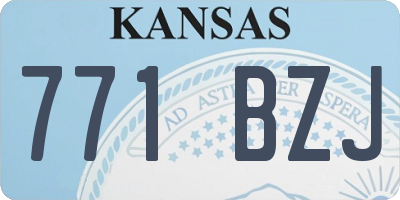 KS license plate 771BZJ