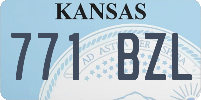 KS license plate 771BZL
