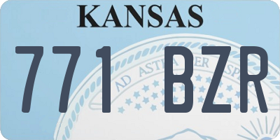 KS license plate 771BZR