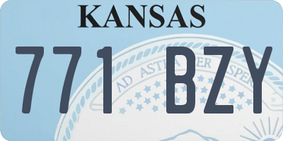 KS license plate 771BZY