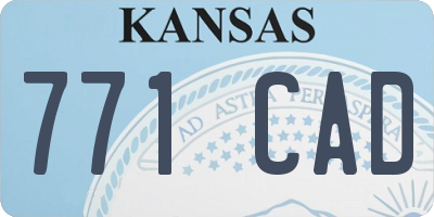 KS license plate 771CAD