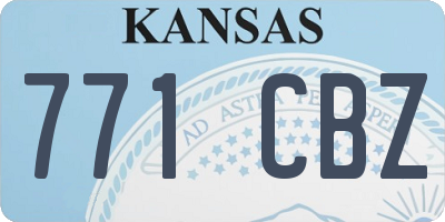 KS license plate 771CBZ