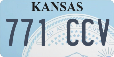 KS license plate 771CCV