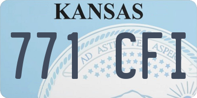 KS license plate 771CFI
