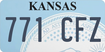 KS license plate 771CFZ