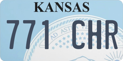 KS license plate 771CHR